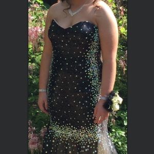 Black Mermaid Style Prom dress